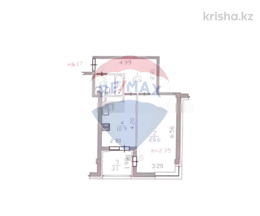 Фото Квартира, 1 комн, 50.5 м², 5/12 эт., 2017 г.п.